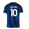 Soccer Jersey 23 24 Barella Lautaro Inters Alexis Dzeko Correa Away Third Milans Uniforms Football Shirt 2023 2024 Men Kids Kit