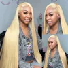 613 Honey Blonde 30 40 Inch Straight Wig 13x4 Transparent Lace Front Human Hair Wigs Brazilian for Black Women 180%