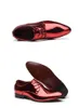 Chaussures de course en cuir verni hommes chaussures de mariage or bleu rouge blanc Oxfords chaussures Designer bout pointu chaussures habillées grand 230803