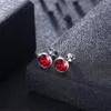 Stud Earrings UMCHO Crystals From Small Bella For Women Sliver Color Round Wedding Jewelry Girl Gift Fine