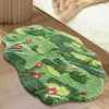 Nordic 3D Lawn Moss Dywan dywan do sypialni salon zielony las nieregularny wystrój domu elegancki pokój matowy przy łóżku dywan HKD230829