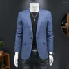 Abiti da uomo Blazer Giacca da abito casual Uomo Cappotto primaverile e autunnale Lattice Uomo Silm Outwear Rosso Taglia S-5XL