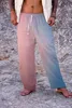 Pantalon pour hommes Style bohème dégradé 3D décontracté tenue quotidienne pleine longueur taille moyenne poche cordon de serrage Slack Streetwear bas S 5XL 230828