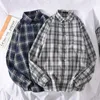 Men's Casual Shirts Korean Fashion Long Sleeve Plaid Shirt Luxury Business Social For Men Blouse Coat