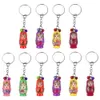 Dolls 36 Pcs Key Chain Mini Dolls Wooden Car Pendant Man Matryoshka Russian Dolls Rings 230829