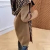 Trench da donna Designer Designer Cappotto lungo in lana con cappuccio di alta qualità Moda pieno di lettera F Stampa su entrambi i lati Indossare MVTL con cintura ampia