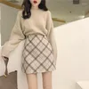 Werk Jurken Vrouwen 2 Delige Set Gebreide Tops En Rok Koreaanse Stijl Student Casual Mode Outfits Herfst Winter Herfst Kleding C42