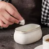 Бутылки для хранения 2 шт. Кофейная чаша для сахарной чаши для чайной тарелки чай пакет держатель с закусками керамика банки продукты питания дома куб десерт