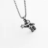 Pendentif Colliers Couple Groupe Hip Hop Astronaute Titane Acier Inoxydable Collier Pour Hommes