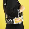 Sacos de ombro PVC Ombro Único Transparente Saco Transversal Ginásio Portátil Saco de Compras À Prova D 'Água Grande Capacidade Saco de Tramp caitlin_fashion_bags