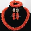 Collana orecchini set fantastici gioielli da sposa multicolore perline matrimonio nigeriano costume africano fatto a mano ALJ159