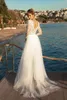Городские сексуальные платья Элегантные комбинезоны Свадебные совок из тюля Сниженное поезде 2023 платье для свадебного платья vestido de noiva 230828