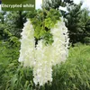 12PCS Wisteria Artificial Flower Hanging Wreath Rattan String Arch Wedding Hhome Decoration Garden HKD230829