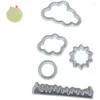 Moldes para hornear 5 unids hierba sol nube pastel cortador azúcar artesanía galleta molde fondant reutilizable cocina decoración herramientas galleta cupcake pastelería