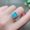 Anillos de racimo KJJEAXCMY Joyería fina 925 Plata de ley con incrustaciones de piedras preciosas naturales Topacio azul Anillo femenino ajustable Señorita mujer niña