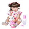 Lalki npk 50 cm pełne ciało miękka silikonowa słodka twarz Reborn Toddler Baby Girl Doll Birthday Dift Dift Wysokiej jakości Doll 230829