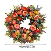 Decorative Flowers Hanging Simulation Garland Rattan Artificial Flower Leaves Autumn Pumpkin Thanksgiving Harvest Festival