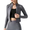 Lu Lu Lemons Giacca corta da donna slim fit sportiva alla moda Calda e attillata Yoga Running Felpe con cappuccio a maniche lunghe Outdoor Street Top Cappotto da palestra Abbigliamento da allenamento Giacche da donna