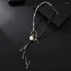 Hänge halsband original handgjorda bambu geometrisk metall tofs krage chokers halsband för kvinnor smycken