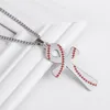 Pendant Necklaces Stainless Steel Baseball Pattern Anka Cross Necklace For Men Amulet Jewelry Gift