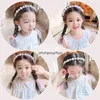 Hair Accessories Girls' Children Mesh Pearl Band Cute Princess Braid Decorative Ribbon Kids Headwear