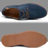Erkekler rahat oxfords ayakkabı kanat ucu süet deri vahşi konforlu daireler dantel lüks tasarımcı spor ayakkabılar büyük boy ayakkabı 38-48