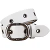 Belts Fashion Metal hollow genuine leather belts for women Quality Pin buckle belt woman Cow skin waist strap for jeans Width 2.8 cm 230829