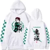 Herrtröjor tröjor anime hoodie demon slayer hoodies tanjiro kamado hoodie mode cosplay costume unisex harajuku over vid tröja ytterkläder 230829