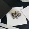 20Style Brand Designer Double Letter Copper Brooches Women Män Par Luxury Rhinestone Diamond Crystal Pearl Brass Brooch Pin Metal Fashion Jewelry Accessories