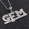 Hänge halsband isade ut bokstäver halsband ankomst "gud familj pengar säger att charm mäns hip hop smycken