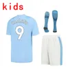 2023 2024 HAALAND CITY SOCCER JERSEYS GREALISH STERLING MANS VILLES MAHREZ DE BRUYNE FODEN Kit de football pour enfants Kits de football 23 24 MANCHESTERS