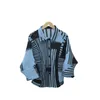 Женские куртки 2023, модная плиссированная шикарная полосатая куртка Miyake с принтом, женская однобортная куртка с воротником-стойкой, свободный повседневный уличный топ 230829