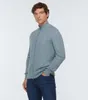 Camisola masculina designer estilo europeu e americano outono e inverno zíper loro piana malha cashmere cardigan camisas casuais