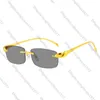 Fashion Designer Cool sunglasses 2023 new cheetah sub-head men's color frameless glasses trend box women 1U6F2