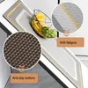 Leather Thick Kitchen Floor Rugs Non-Slip Oil-Proof Waterproof Dirt-Resistant Foot Mat Leather Washable Wipeable PVC Carpet HKD230828