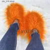 Mongolië Slides Fur Women Fluffy Fuzzy Plush Flip Flops Soft Home Warm Winter Slippers Amazing Furry Shoes Woman T230828 08B8F RY