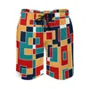 Men's Shorts de Stijl Board Summer mod Mondrian Sports Beach Short Pants Szybkie suche swobodne pnie oborse