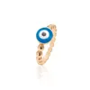 Vintage Blue Evil Eye Rings for Women Turkish Eye Ring Wedding Emo Viking estetiska par smycken