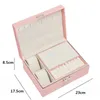 New High Capacity Leather Jewelry Box with Pillow Travel Organizer Necklace Earring Ring Storage for Women Gifts 230814