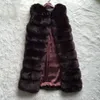 Women's Fur Lisa Colly 90CM Sleeveless Faux Vest Coat Winter Thick Warm Long Outwear