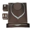 Halsband örhängen set hadiyana vackra smycken och för kvinnor bröllopsfest flickvän gåva cn3577 accessorier