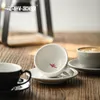 Mugs 280ml Latte Art Cup and Saucer Ceramic Coffee Tea Cups Set Chic Cafe Bar Home Accessories Distributor Barista Tools 230829