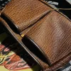 أكياس الكمبيوتر المحمول خياط الملمس براندو Y4 مثل Walnut فائقة الجودة العالية American Bison Leather 332075cm Messenger Bag 230828