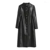 In Pelle da donna 2023 Autunno Genuino Giacca da Donna Vera Manica Lunga Cappotto di Pelle di Pecora O-nesk Tuta Sportiva Trench 5XL Cappotto