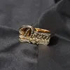 Anéis de casamento Uwin nome personalizado para mulheres homens liga de zinco personalizado cor de ouro moda hip hop jóias presente 230828
