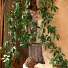 Kwiaty dekoracyjne 1,7 m sztuczna ściana wisząca wierzba liści z bogatymi nasionami rattan oliwna roślina ślubna dekoracja domu