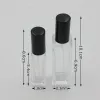 wholesale Clear Portable Glass Perfume Spray Bottle 10ml 20ml Empty Cosmetic Containers with Atomizer Gold Silver Cap Fragrance Bottles