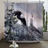 Rideaux de douche Cerf salle de bain rideau de douche avec orignal Highland Animal impression 3D rideaux suspendus salle de bain décor avec R230831