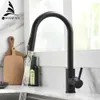 Kitchen Faucets United States Canada G916 Faucet Black Surface Water Sink Pullout Single Hole Tap 230829