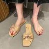 Pantofole da donna in PVC con fiocco scarpe basse 2023 sandali estivi trasparenti slingback infradito casual da donna morbide diapositive antiscivolo